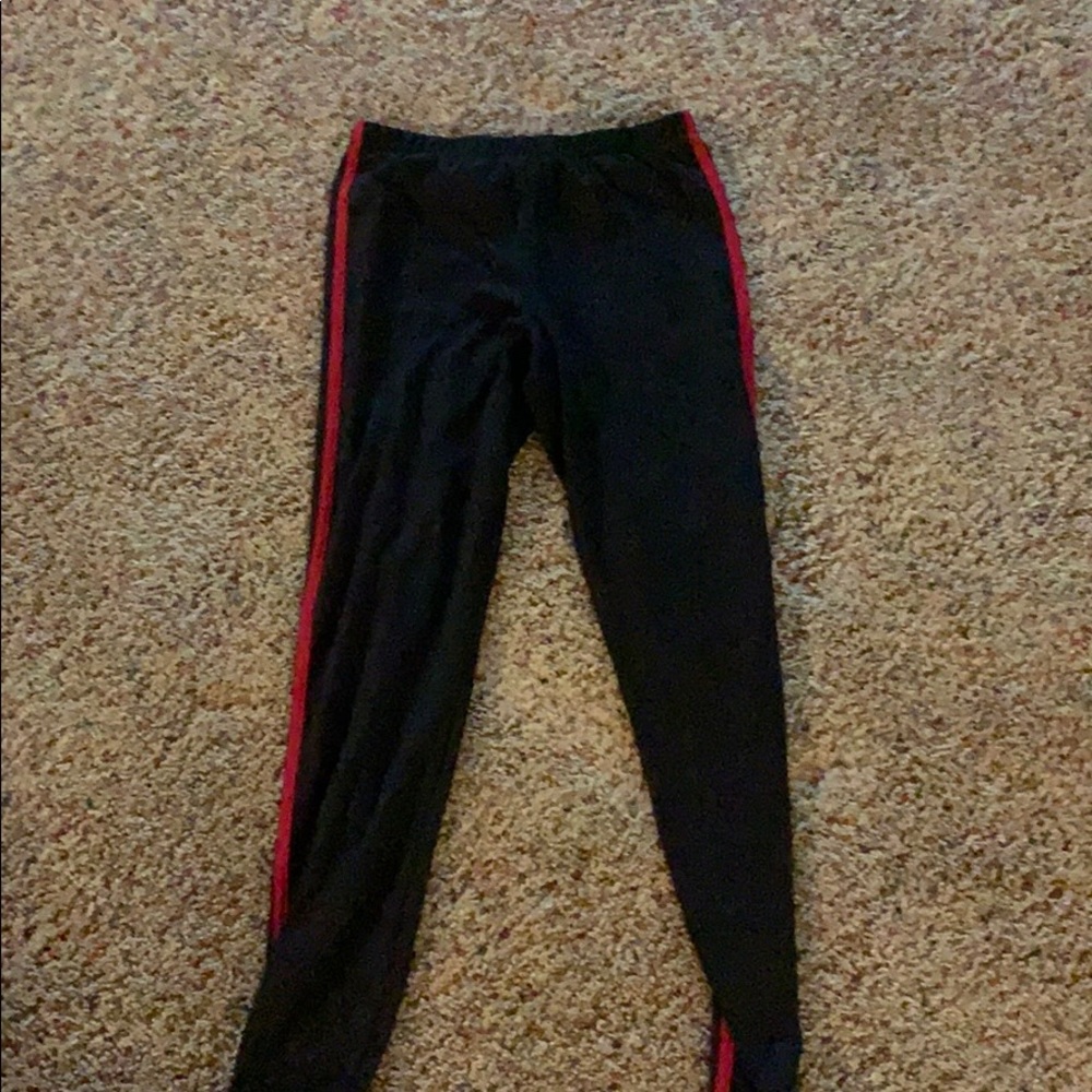 eye candy red and black leggings